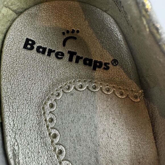 Bare Traps Irene Gold Snake Print Flats Size 6M Leather Upper Comfortable Fit - Picture 12 of 12